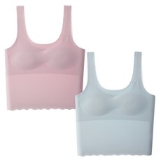 주니데이 주니어용 학생 런닝 심리스 물결 2p