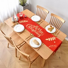 Darumi 聖誕桌旗, S, 03 聖誕紅底 B