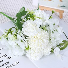 人造花 Homeflow 家居裝飾 攝影用品 婚禮裝飾 捧花 花束, 白色, 1個