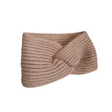 針織寬版髮帶, 棕色, 1個