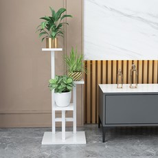 에나수 뮤리엔 실내 화분 받침대 베란다 다육이 선반 3단 TC020, 화이트, 1개