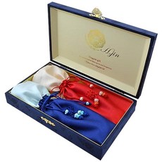 賢進 鑲嵌訓民正音鈦金湯匙筷子禮盒組, 1組, 2個鈦勺+1對絲袋+優質絲盒, 單色