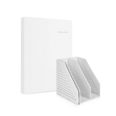 deLi 3折折疊書架+Linfini Clear File 40p Set 78995-72413, 灰色的, 1套