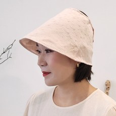 JJNINE 女性開放式鏤空刺繡室內棉質頭巾 JS504