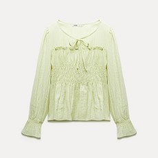 미쏘 여성용 스모킹 블라우스