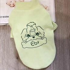 Coco studio 寵物 Coco Kkonnimi 刷毛 T恤, 綠色, 1個