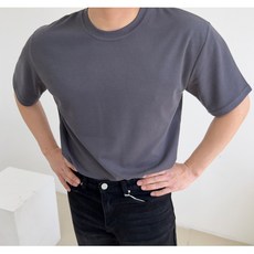 디스페로 남성용 머슬핏 니트 반팔 티셔츠