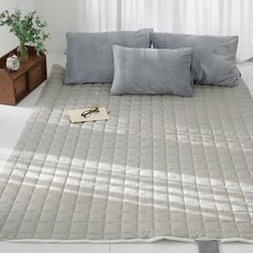 SCOHOme 韓國製造 冬季用 純棉 40支 斜紋 鋪棉 電熱水暖墊套, 都會灰