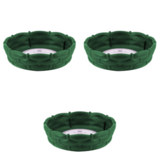 동그란주먹 라탄 스타일 화분 받침 3p, 그린
