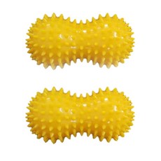 NAYA STYLE 居家訓練瑜伽刺猬花生按摩球YGYP-70-6, 2個, 黃色