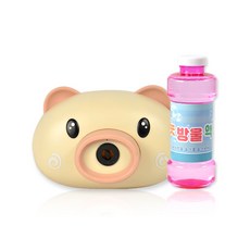 Seoha House 自動肥皂泡相機 + 補充裝 500ml 套裝, 米色(泡泡相機)