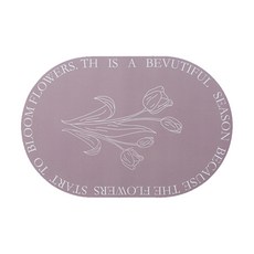 Block Mart 浴室用品 可水洗鬱金香珪藻土腳踏墊, 隨機出貨, 1個