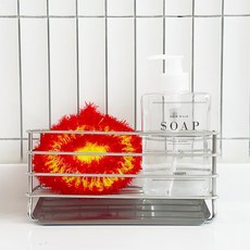 Diver不鏽鋼304洗碗刷瀝水架+洗碗精瓶+壓克力洗碗刷組, 隨機出貨(壓克力洗地機), 1組