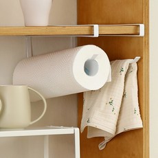 이우아여사 클립형 키친타올 걸이, 화이트, 1개