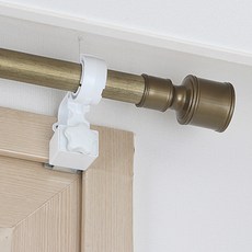 세류 커튼봉 모던 25mm + 안뚫어고리 봉 세트, 브론즈