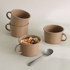 by Lim 穀物馬克杯, 4個, 土棕色