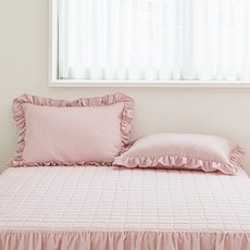 The Zari Bonita 荷葉邊格紋絎縫枕頭套 2入