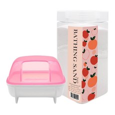 倉鼠沐浴砂 蘋果 + 浴室 S套組, 隨機出貨(浴室), 1套