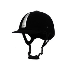 馬術安全帽 QN-140-2 2XL號, 黑銀, 1個