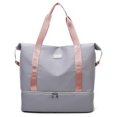 트렌디큐브 신발수납 숄더백 도트백 스포츠 여행 가방, 그레이, 1개