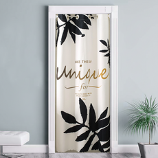 Mimisole 防風設計門簾 穿環式, 葉子印象