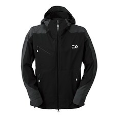 DAIWA 釣魚防風連帽外套 DR-2009J, 黑色的