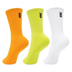 o2wheels Biomax 運動襪 3雙組, 白色+螢光綠+螢光橙, 1組