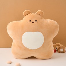 BUTTERSHOP 閃亮眼睛奶油熊造型抱枕, 棕色