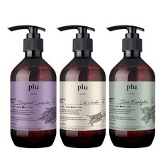 plu 香氛沐浴乳組 香檸檬薰衣草香+百合香草香+羅勒尤加利香, 1組