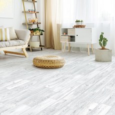 室內裝潢地板用貼膜, 地板面板 白色