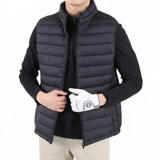 男款高領毛絨內襯輕量填充背心 YDHL712