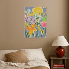 멜팅스튜디오 레이어드 톤 인테리어 액자 31 Spring Garden, 캔버스 오크우드