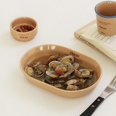 Iwooa Odette 感性刻字烤箱碗 + 醬料碗組, 棕色, 1套