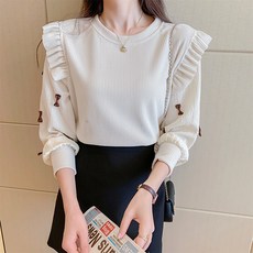 POPLARNC 女款 Surely 荷葉邊襯衫 P24FBL071815