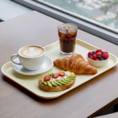 MINIMO 韓國製高強度彩色託盤, 香草奶油, 1個