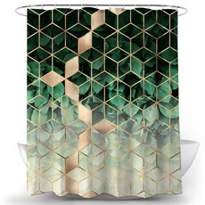 I Love Home 方形蜂巢圖案浴簾 TYPE5 100 x 180 cm, 1個