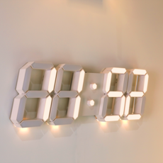 로이레트니 4세대 무드등 PLUS 무소음 유선 벽시계 + 자석 무타공 브라켓 3.3m + 리모컨 세트, 크림 무드 다운라이트