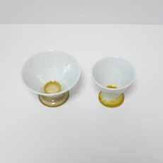 달소금 핸드메이드 도자기 유광 빙수볼 2종 세트, 02 노랑, 1세트