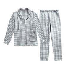 Hash Ground 孕婦產後調理格紋哺乳睡衣 B20