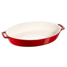 Staub 陶瓷烤盤橢圓形 37 厘米, 櫻桃紅, 1個