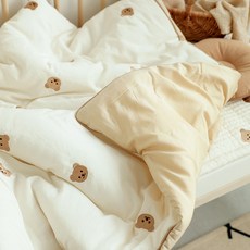 ChezBebe Chezgomi刺繡薄被, 象牙白