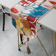 Market A 布料色調雪尼爾桌旗, 混合顏色, 33 x 300 cm, 1個