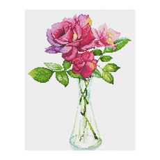 iLovePainting DIY鑽石畫 畫布款 靜物 40 x 50 cm, 玫瑰玻璃, 1個