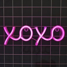 나비다 감성 XOXO 네온사인, 핑크