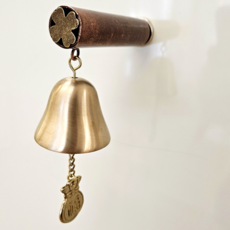 쿠칭아일랜드 행운의 네잎클로버 핸드메이드 방짜유기 풍경종, 혼합색상