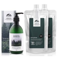 曼赫斯特 刮鬍凝膠 300g + 補充包 250g x 2p, 1套