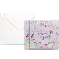 Angaenara 粉色康乃馨立體感謝卡+信封 2入組, 2組, 粉紅色 康乃馨