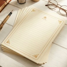 리드홈 진심담아 대용량 감성 편지지 A5, 50개, 로즈