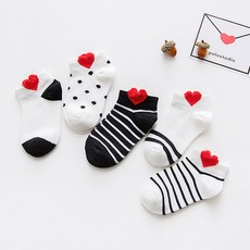비단길 아동용 레디하트 양말 5족 세트