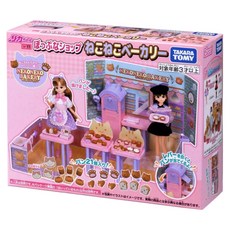 TAKARA TOMY Licca 莉卡娃娃 LF-13 流行商店提盒 貓貓麵包店 LA91415, 混和顏色, 1套